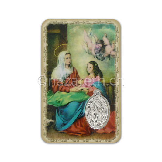 Carte Médaille Sainte Anne Avec Prière