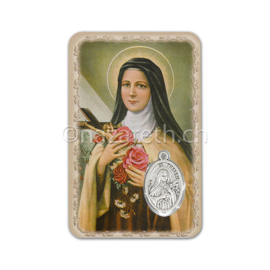 Carte Médaille Sainte Thérèse Avec Prière