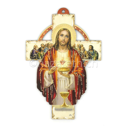 Croix en Bois Eucharistie 10x15 cm