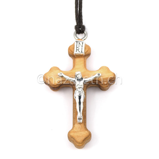 Pendentif Croix Orthodoxe avec Christ et INRI