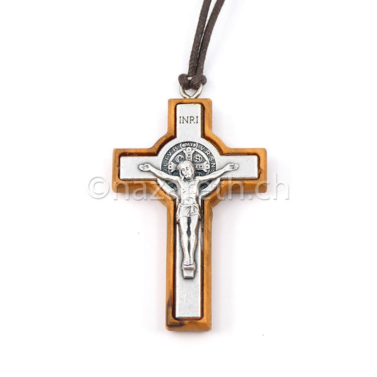 Pendentif Croix de Saint Benoît avec Cordon 5 cm