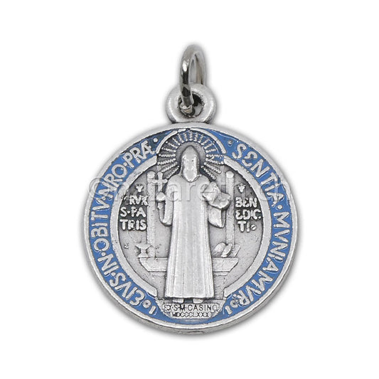 Médaille Argentée Saint Benoît 18 mm